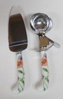VILLEROY & BOCH AMAPOLA POPPY CAKE SERVER & ICE CREAM SCOOP