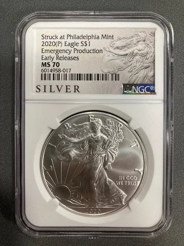 2020(P) (Emergency Production) American Silver Eagle - NGC MS70 Early Release