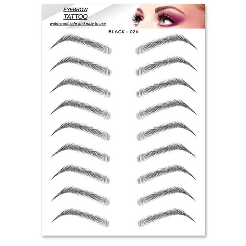 4D Fake Eyebrows Waterproof Long Lasting Natural Eyebrow Tattoo Sticker Makeup - Picture 8 of 59