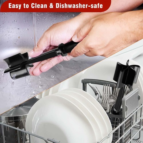 2 pezzi strumento tritacarne macinato spatola carne tritatutto hamburger strumento schiacciatore - Foto 4 di 7