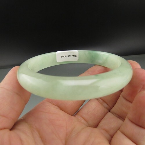 59mm Certified Grade "A" Natural Green Jadeite Jade Gems Bangle bracelet N379 - Picture 4 of 6