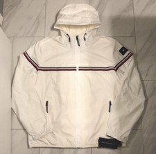 Tommy Hilfiger Men's Full Zip Windbreaker Jacket White 149 New