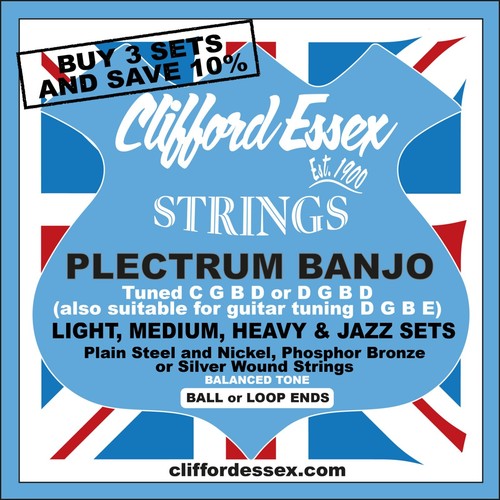 CLIFFORD ESSEX PLEKTRUM-BANJO-SAITEN. VERSCHIEDENE SETS. SAITEN FÜR DEN KENNER - Bild 2 von 2