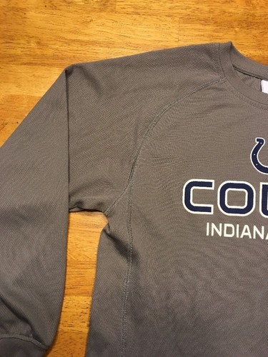 NFL Team Apparel Indianapolis Colts Boy's Gray Long Sleeve Shirt - Large 12/14 - Picture 5 of 12
