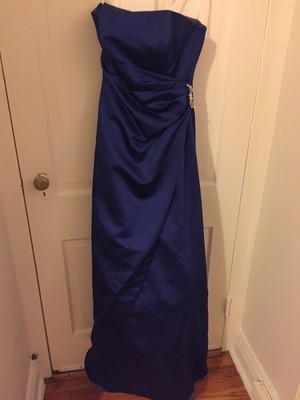 david's bridal royal blue dress