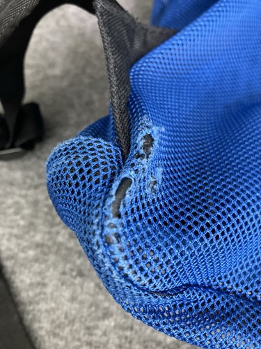 VTG Y2K Nike All Mesh Netted Backpack Blue School Sports See Through Bag Gym Day - Picture 8 of 14