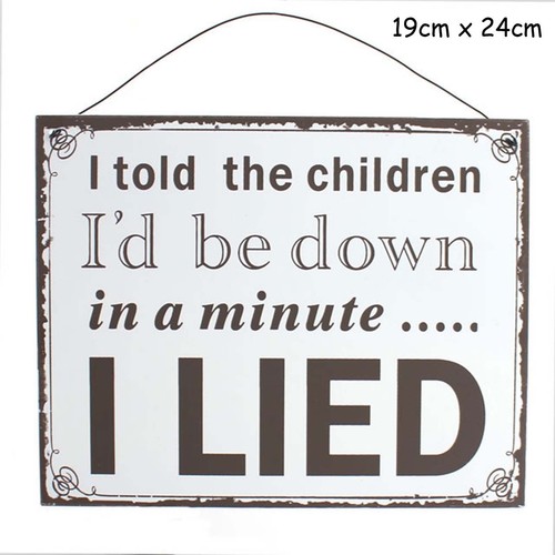 Large Metal Retro Novelty Vintage Plaque Signs Mum Dad Wine Beer Cat Dog Home - Picture 2 of 8