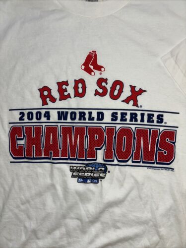 Vtg Boston Red Sox 2004 World Series Champions T Shirt YOUTH 16-18 XL - Unworn - Picture 3 of 11