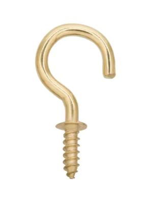 50-Pack Everbilt inch Brass Plated Cup Hooks 803352 340797