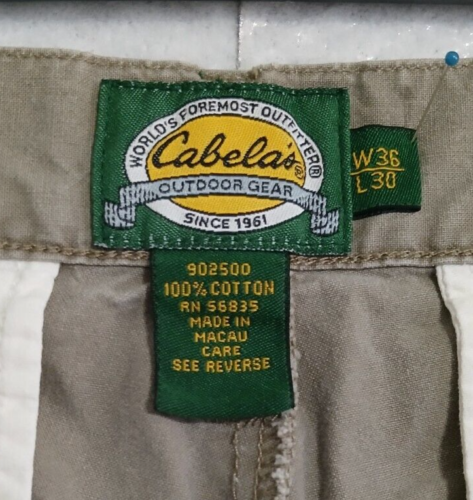 Cabela's Pants Mens 36x30(36x28) Green Cargo Trail Hiker Tactical Technical READ - Picture 10 of 11