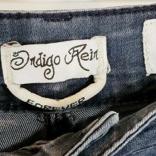 Indigo Rein Jeans Junior Übergröße 13 dunkel Skinny Baumwolle Elasthan Stretch  - Bild 3 von 5