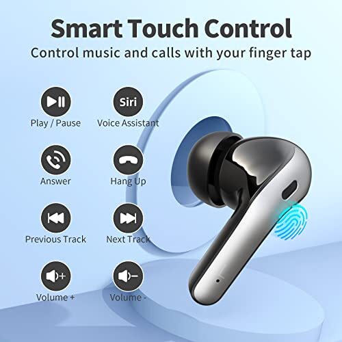 Bluetooth Headphones True Wireless Earbuds 60H Playback LED Power Display - Picture 5 of 7
