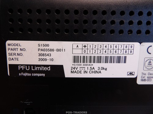 Fujitsu ScanSnap S1500 Color ADF Duplex Document Scanner - 12,112 SCANS - LINE - Afbeelding 9 van 11
