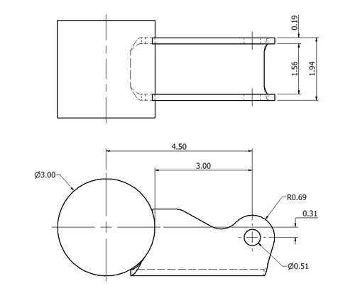 Soportes de choque con forma universal Motobilt para tubo de eje - Imagen 3 de 3