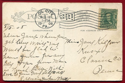 Oil City Pennsylvania pa Burning Oil Tanks 1900s antique postcard - Picture 2 of 2