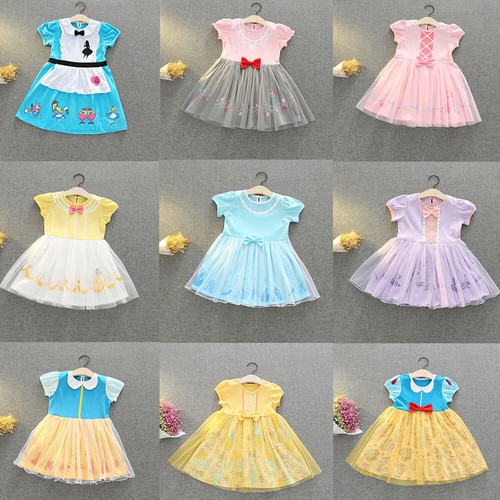 Kids Girls Princess Cosplay Dress Skirt Costume Party Cloth Elsa Snow White Gift - Picture 4 of 23