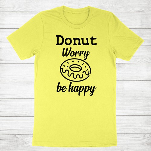 Donut Worry Be Happy Shirt Don’t Worry T-Shirt Donut Geburtstag Geschenk Donut Wortspiel - Bild 20 von 21