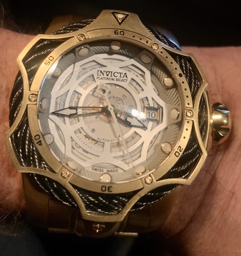 INVICTA RESERVE 28750 GELBVERGOLDET 52mm SWISS AUTOMATIC DIVER Neuzustand - Bild 3 von 12