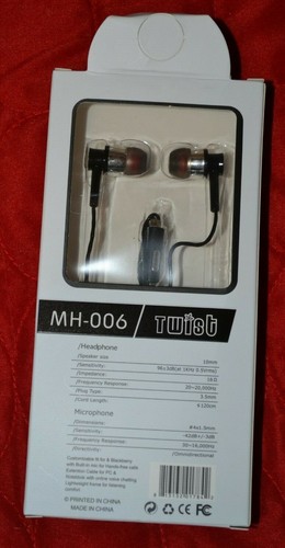 Stereo Headset Sound With Microphone MH-006 - Hands Free Calling - Black Earbuds - Picture 2 of 2