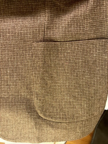 Herringbone Tweed Blazer British Wool Blend Sport Coat Jacket - Picture 9 of 15