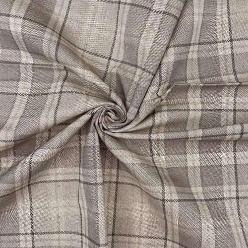 Canvas Fabric - Silver Grey Highland Tartan Check - Craft Upholstery Fabric - Picture 3 of 8