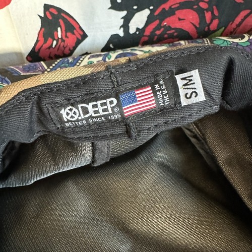 VTG USA MADE 10 Deep Tenth Division Cabbie Driver Scully Hat Cap Camo Camouflage - Picture 5 of 6
