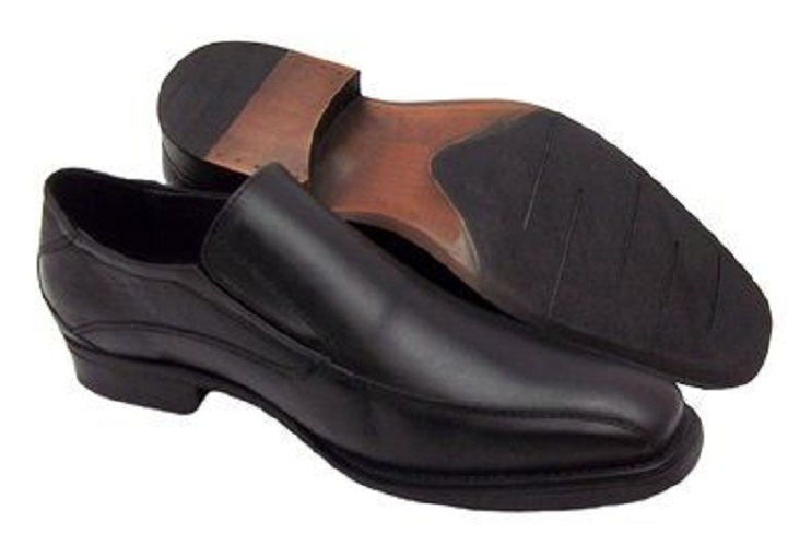Mens New Casual Slip On Smart Formal Black LEATHER shoes Size 7-11 UK Mens New Casual Slip On Smart Formal Black LEATHER shoes Size 7-11 UK