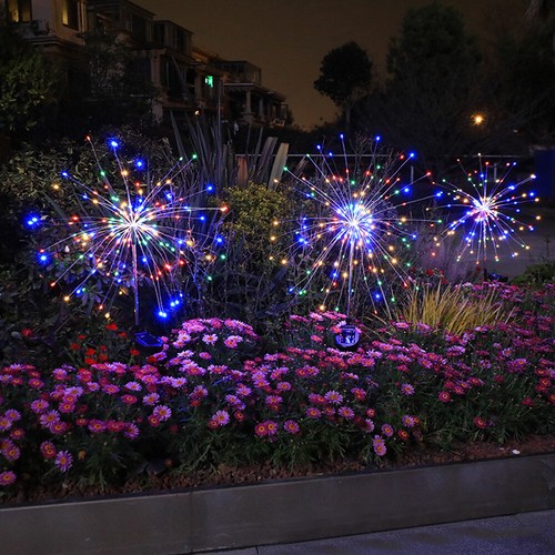 1x 200 LED Solar Firework Lights Outdoor Waterproof Path Lawn Garden Decor Lamp - Picture 9 of 22