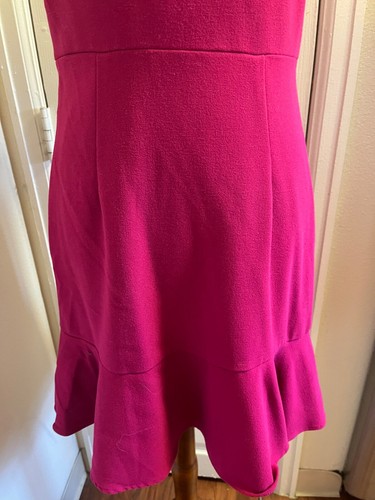A New Day Women's Fuchsia Sleeveless Short Mermaid Style Work Dress Size 10 EUC - Picture 3 of 8
