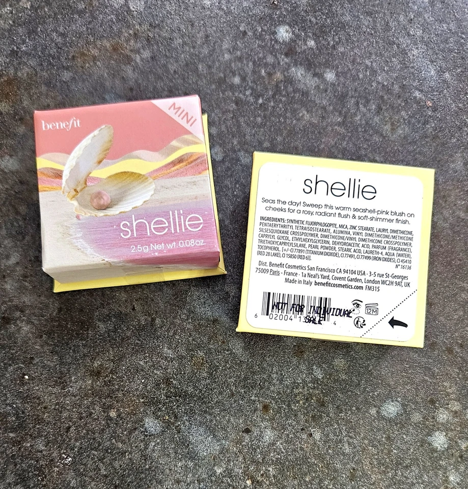 2 Benefit Cosmetics Shellie Blush Mini Size .08 oz ea. New & Sealed - Image 2 of 2