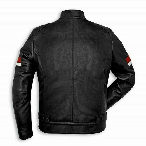 Ducati Uomini Moto Motociclo CE Protetto Armatura Pelle Sport Replica Giacca - Foto 2 di 3