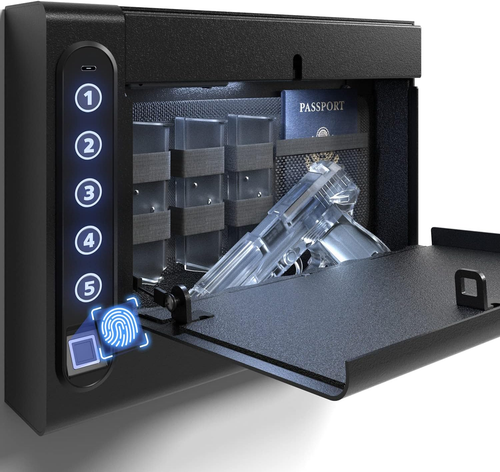88.9mm (H) Xdeer Wall Gun Safe, Biometric Gun Safes for Pistols, Quick-Access Ha - Picture 11 of 12