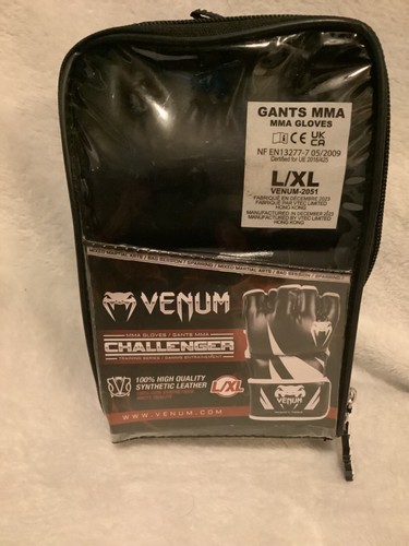 Venum Challenger Gants MMA Gloves, Black (Black/Black), L / XL