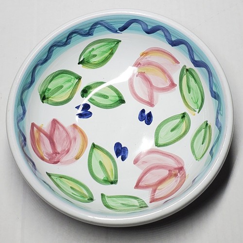 Caleca Impressions - 6" Inch All Purpose Bowl Tulips & Leaves Design - Picture 2 of 10