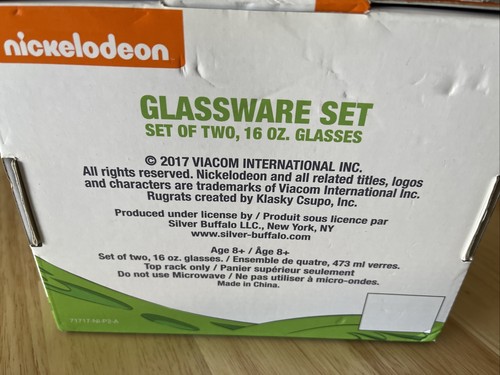 2017 Viacom Nickelodeon 2er Set Charakter Glaswaren Set 16 Unzen Trinkgläser für Trinkgläser - Bild 5 von 7