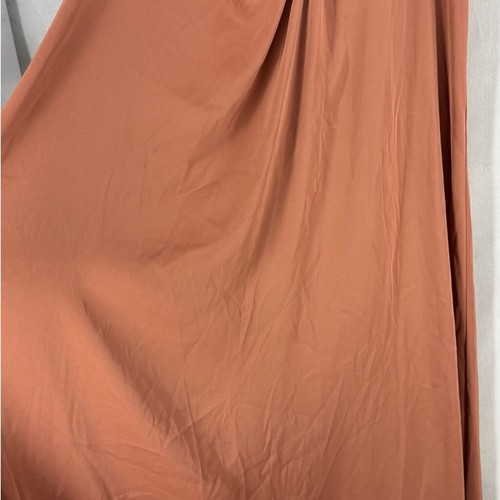 AZAZIE Stretch Copper A-Line Pleated Stretch Satin Dress Women’s 16 Bridesmaid - Picture 11 of 12