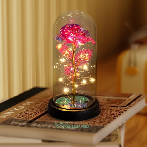 Enchanted Crystal Flower Gift - Galaxy Rose in Glass Dome - Valentines Day Gift - Picture 111 of 259