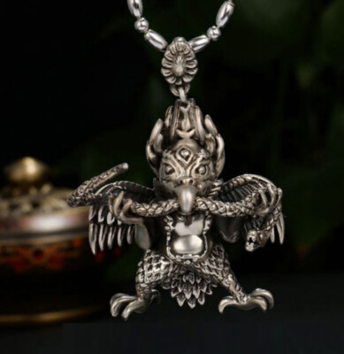 C25 Pendant Birdman Native American Shaman 5 x 4 cm Sterling Silver 925