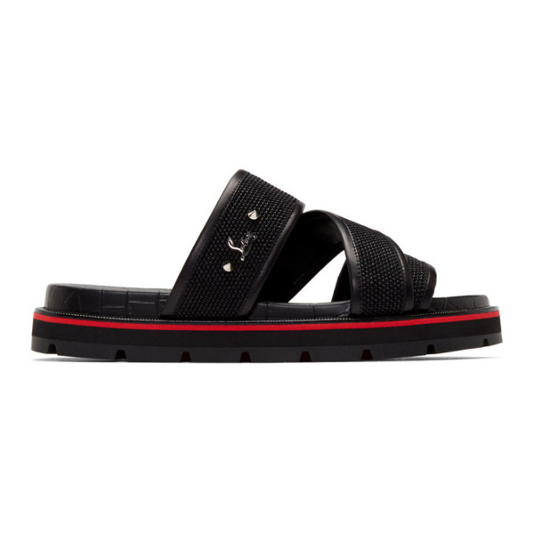 100% AUTH NEW MEN CHRISTIAN LOUBOUTIN ZANDAL EMBOSSED CROC SANDAL EU 42.5/US 9.5