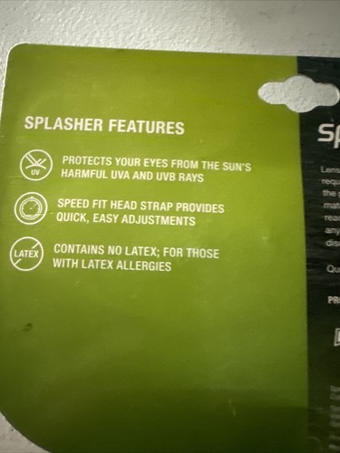 Speedo Splasher Goggles UV Protection Easy Adjust Clip Kids 3-8 Seafoam/clear/pk - Picture 5 of 6