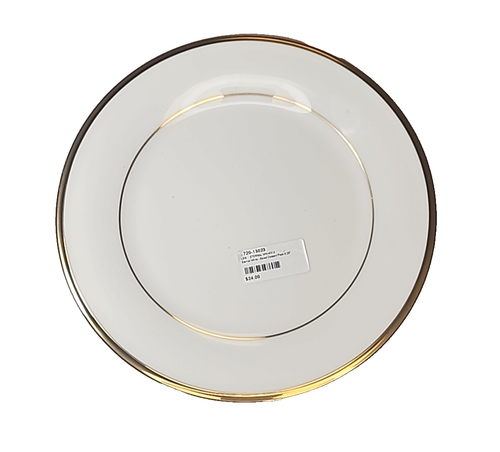 NEW Lenox Dimensions II Eternal White Salad Dessert Plate USA Disc Gold 8.25"