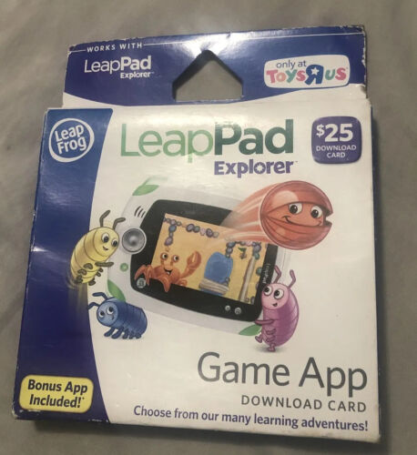 LeapFrog LeapPad Explorer Game App Download Card $25 Leap Pad Leappad