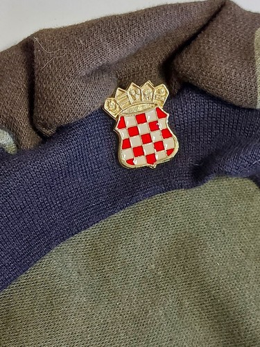 Croatian Army Beretka 1. HRVATSKI REDARSTVENIK Croatia 1990s military shirt - Picture 2 of 4