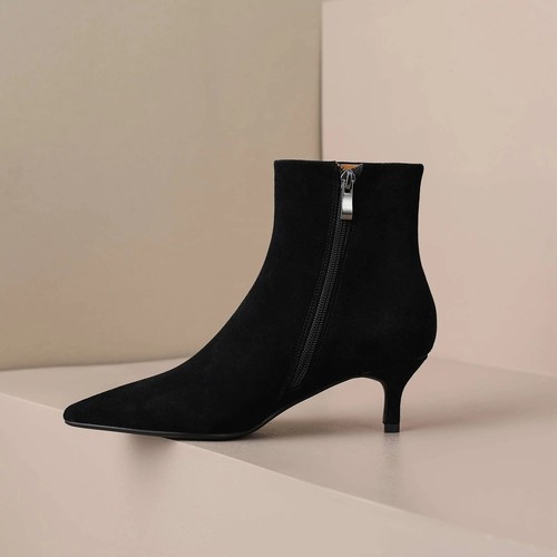 Pointed Toe High Heels Modern Footwear Winter Warm Shoes Party Sexy Ankle Boots - Bild 4 von 25