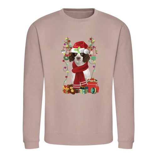 Weihnachtssweatshirt English Springer Spaniel Hund Weihnachtspullover Sweater Day - Bild 5 von 6
