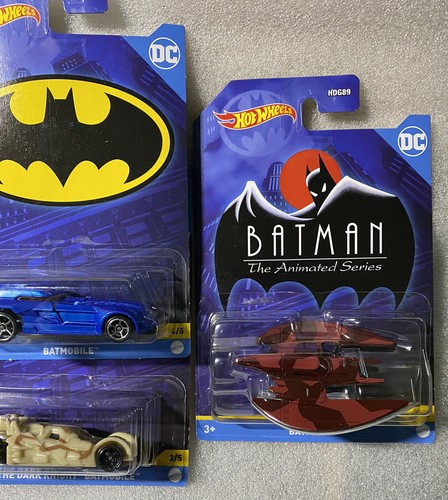 Hot Wheels 1:64 BATMAN Batmobile Bat-plane as Pictured 5 Car Set - Picture 3 of 4
