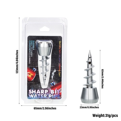 Cabezal de pipa de agua para botella de bebidas tazón de tabaco cuenco cachimba en forma de tornillo de metal - Imagen 4 de 10