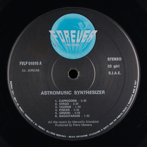MARCELLO GIOMBINI - Astromusic Synthesizer - 1981 Italy LP electro - Picture 4 of 5