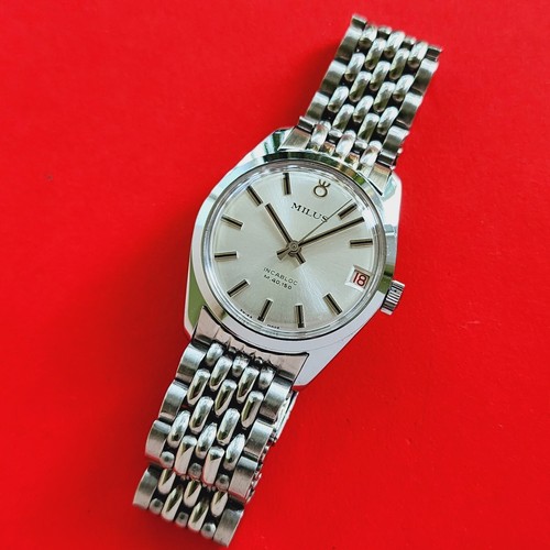 Milus Vintage Watch Rare Beads Of Rice Bracelet M.40.150 MidSize 30mmFor Repair - Picture 3 of 9