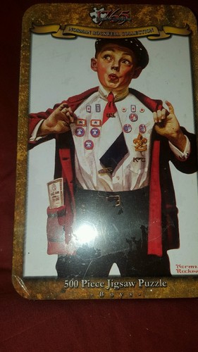 Norman Rockwell 1765 Puzzle Junge zeigt Abzeichen - Bild 1 von 2
